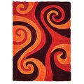 Manmade 7 ft. 10 in. x 10 ft. 6 in. Finesse Chimes Burnt Orange Rectangle Oversize Rug MA2625649